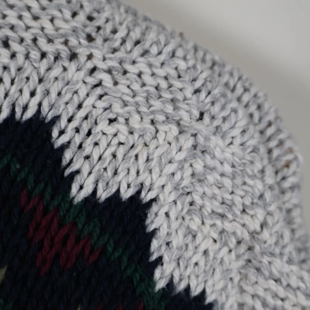 Vintage Great Lakes Recreation Geometric Chunky Knit‎ Sweater Men's XL 24x29